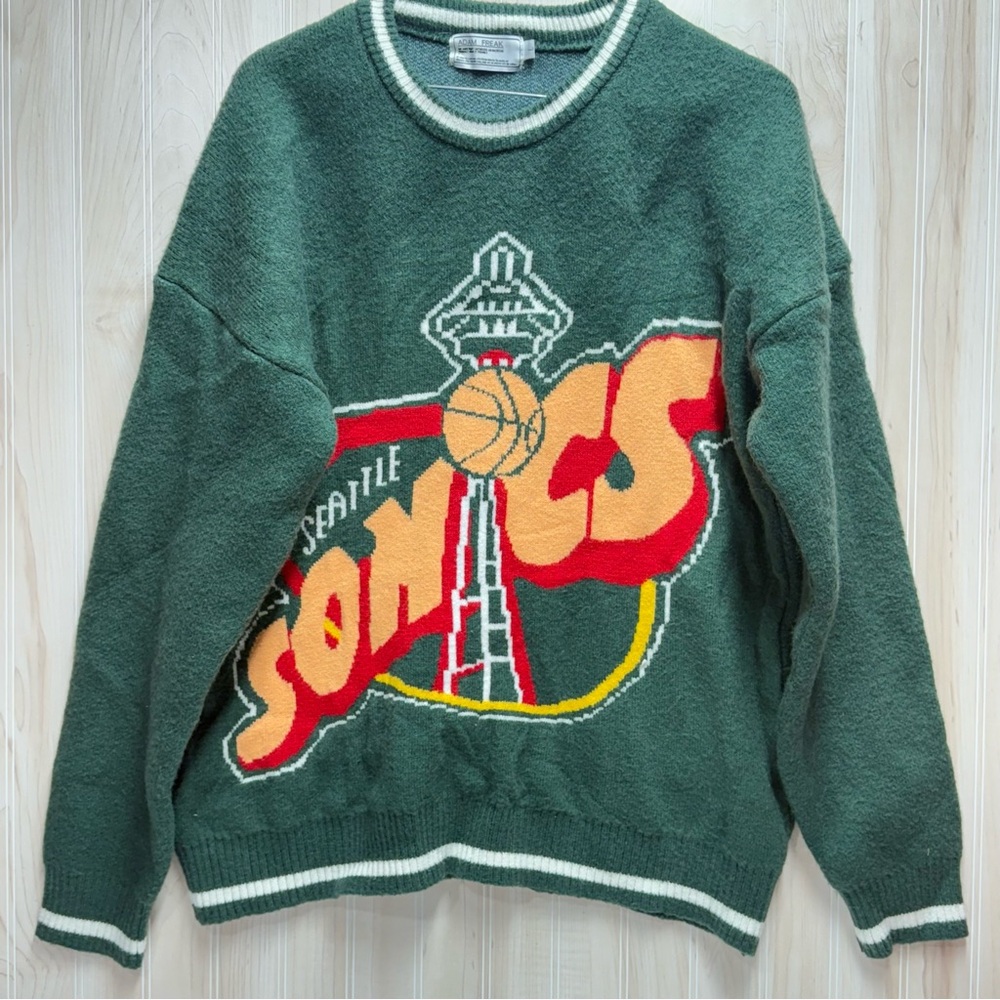 Green Seattle Sonics Sweater